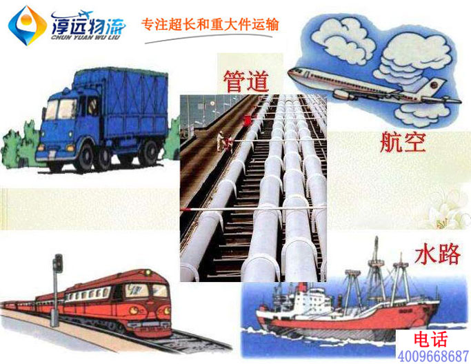 大件貨物運(yùn)輸方式：公路運(yùn)輸、鐵路運(yùn)輸、水路運(yùn)輸、空運(yùn)